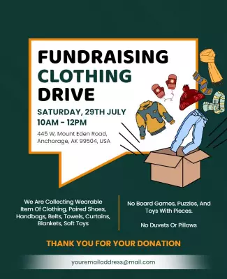 Fundraising Clothing Drive Event Flyer Template