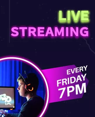 Gaming Live Streaming Event Flyer Template