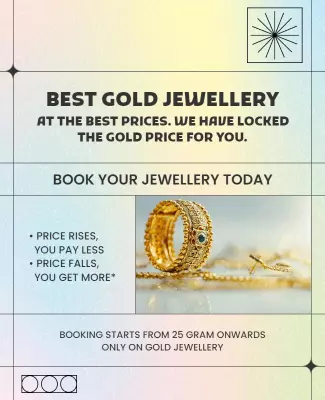 Gold Jewellery Price Lock Promotion Flyer Template