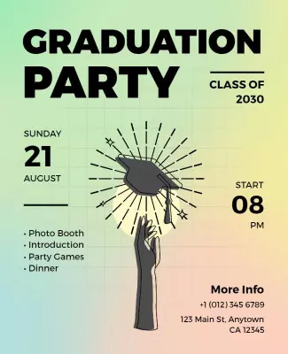 Graduation Celebration Event Flyer Template