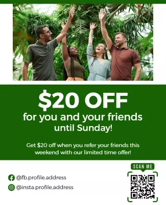 Group Referral Discount Promotion Flyer Template