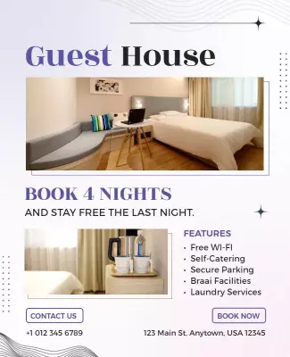 Guest House Accommodation Promotion Flyer Template