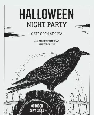 Halloween Night Party Event Flyer Template