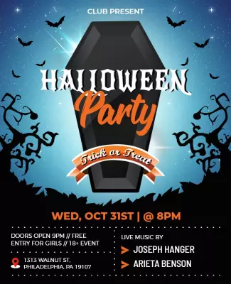 Halloween Party Event Flyer Template