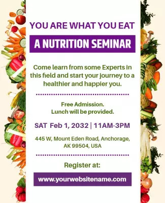 Healthy Eating Nutrition Seminar Flyer Template