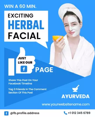 Herbal Facial Promotion Flyer Template