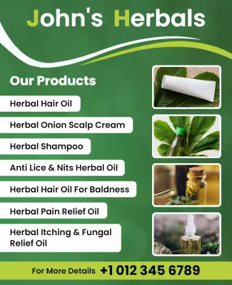 Herbal Hair and Scalp Products Flyer Template