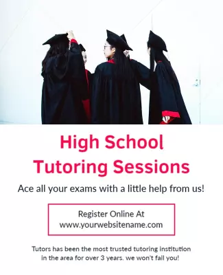 High School Tutoring Sessions Flyer Template