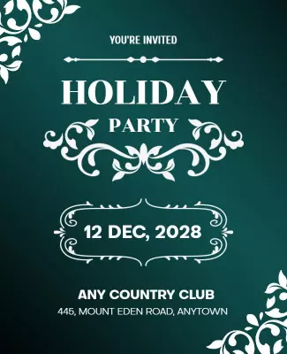 Holiday Party Flyer Template