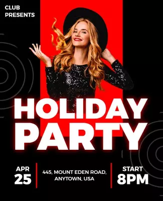 Holiday Party Flyer Template