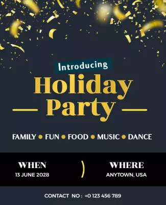 Holiday Party Flyer Template