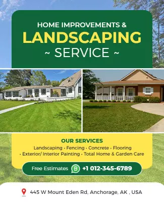 Home Improvement and Landscaping Service Flyer Template