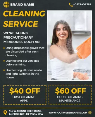 House Cleaning Services Discount Offer Flyer Template