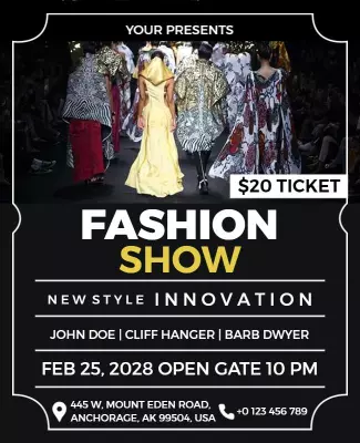 Innovative Fashion Show Event Flyer Template