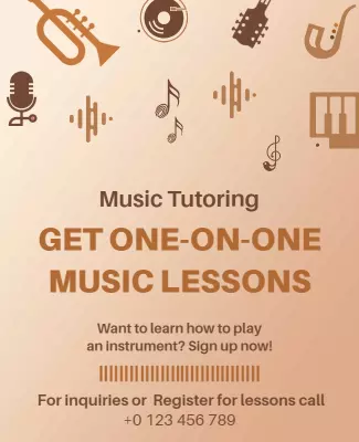 Instrumental Music Tutoring Flyer Template