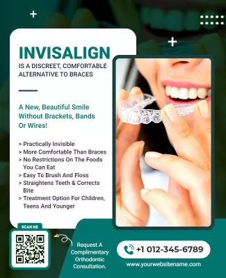 Invisible Teeth Aligners Promotional Flyer Template