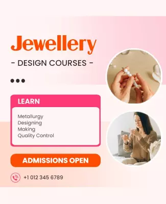 Jewellery Design Courses Promotional Flyer Template