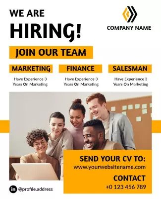 Join Our Team Hiring Announcement Flyer Template