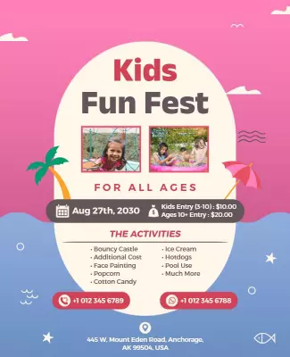 Kids Fun Fest Event Flyer Template