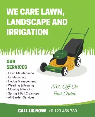 Landscape and Irrigation Flyer Template