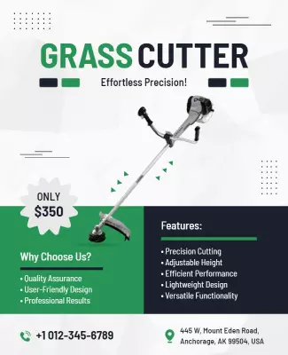 Lawn Care Equipment Promotion Flyer Template