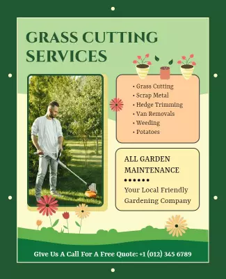 Local Garden Maintenance Service Flyer Template