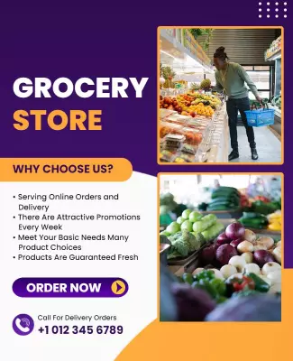 Local Grocery Store Promotion Flyer Template