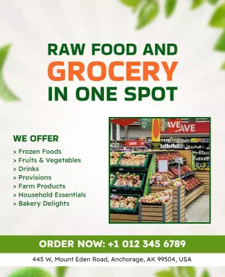 Local Grocery Store Promotion Flyer Template