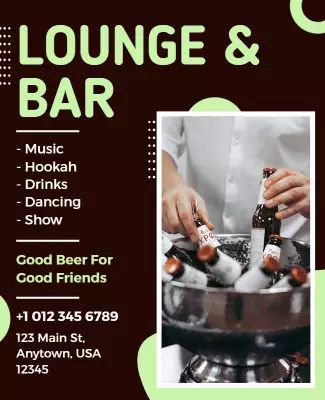 Lounge and Bar Entertainment Event Flyer Template