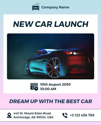 Luxury Sports Car Launch Event Flyer Template