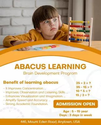 Mango Tango Abacus Education Flyer Template