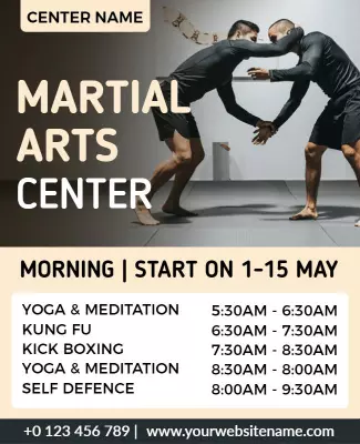 Martial Arts Training Classes Flyer Template