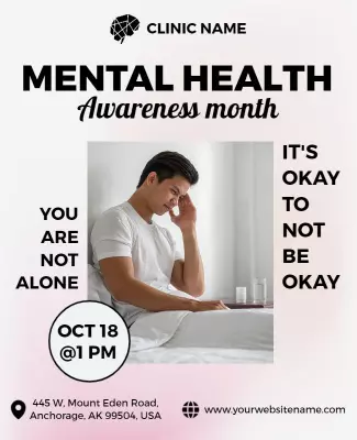 Mental Health Awareness Month Workshop Flyer Template