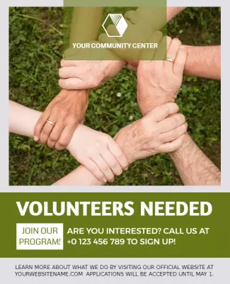 Mischka Volunteer Needed Flyer Template