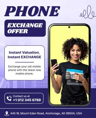 Mobile Phone Exchange Promotion Flyer Template