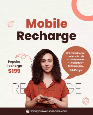 Mobile Recharge Promotion Flyer Template