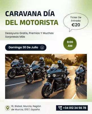 Motorcycle Caravan Event Flyer Template