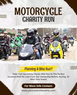 Motorcycle Charity Event Ride Flyer Template