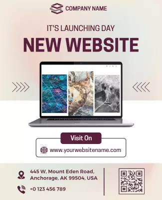 New Website Launch Announcement Flyer Template