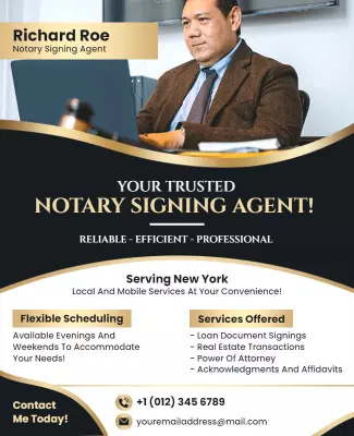 Notary Signing Agent Services Flyer Template