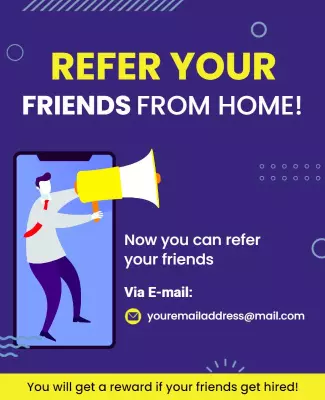 Online Friend Referral Program Flyer Template