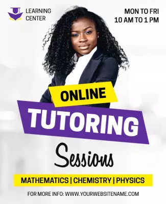 Online Tutoring Sessions Flyer Template