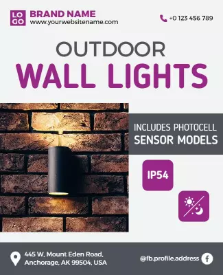 Outdoor Wall Lighting Promotion Flyer Template