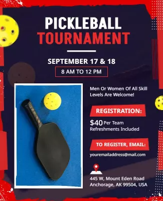 Pickleball Tournament Event Flyer Template