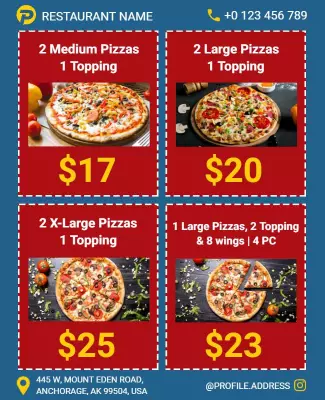 Pizza Special Offers Promotional Flyer Template