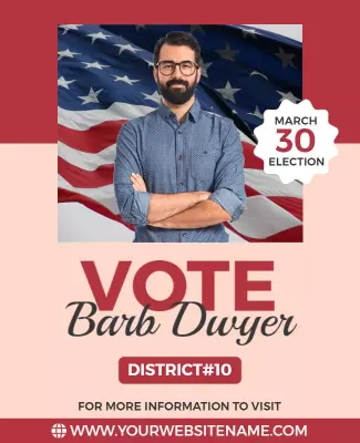 Political Election Campaign Vote Flyer Template