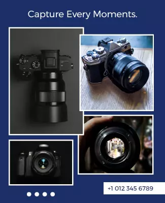 Professional Camera Photography Equipment Flyer Template