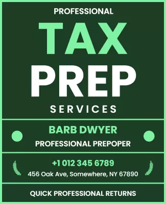 Professional Tax Preparation Services Flyer Template