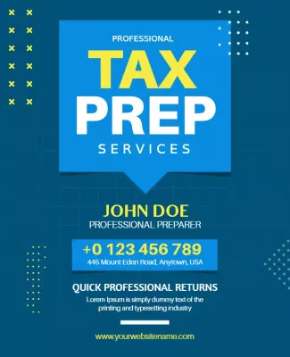 Professional Tax Preparation Services Flyer Template