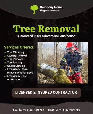 Professional Tree Removal Services Flyer Template